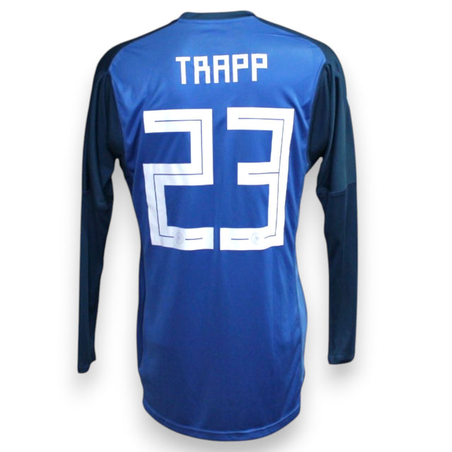 Retro maglia Germania Away 2017 Player Issued portiere Kevin Trapp numero 23 – Adidas – manica lunga – blu navy