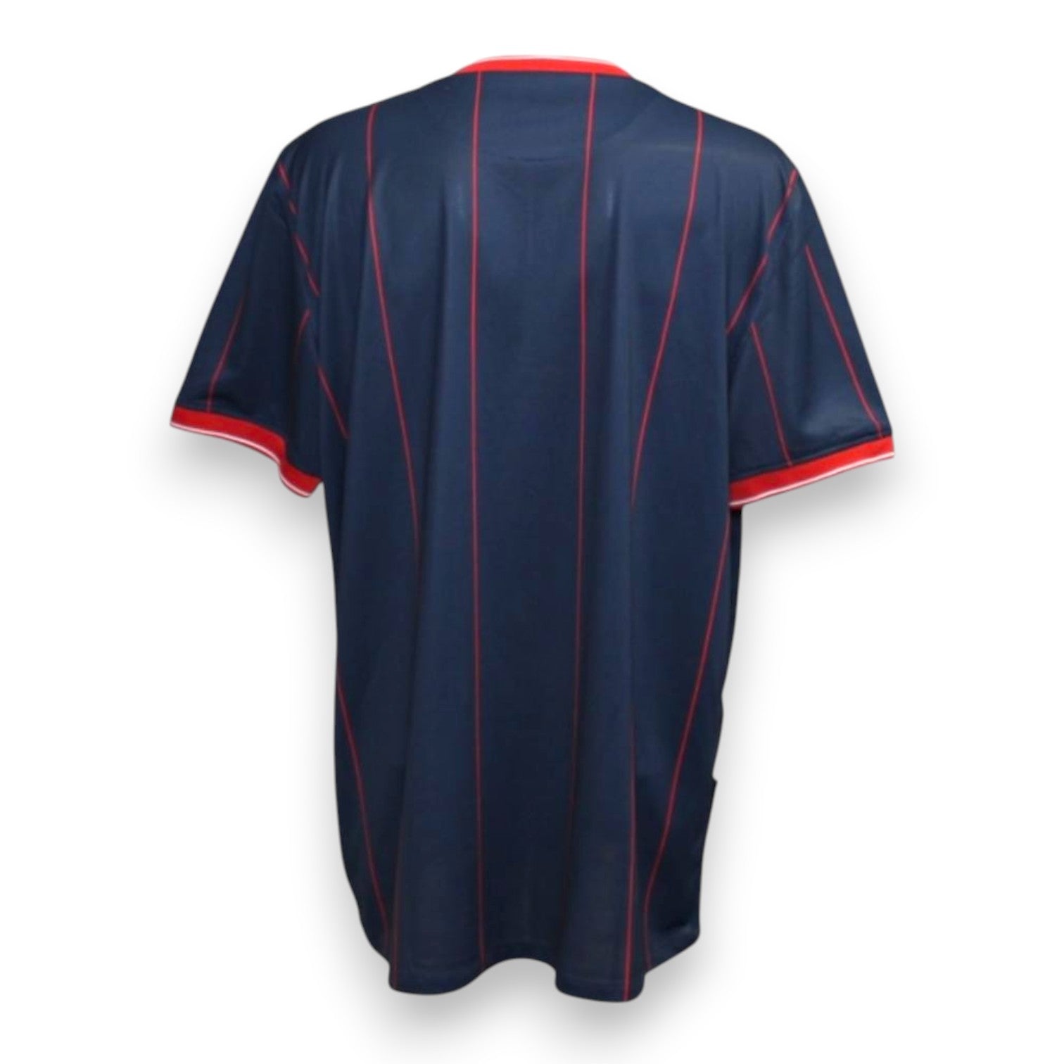 Retro maglia Paris Saint-Germain Home 2009-10 Store Nike – blu navy con pinstripes rossi – taglia XXL – condizioni Excellent