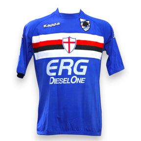 Fronte maglia Sampdoria Home 2005-06 Player Issued Kappa – sponsor ERG Diesel One – stemma UC Sampdoria – Serie A