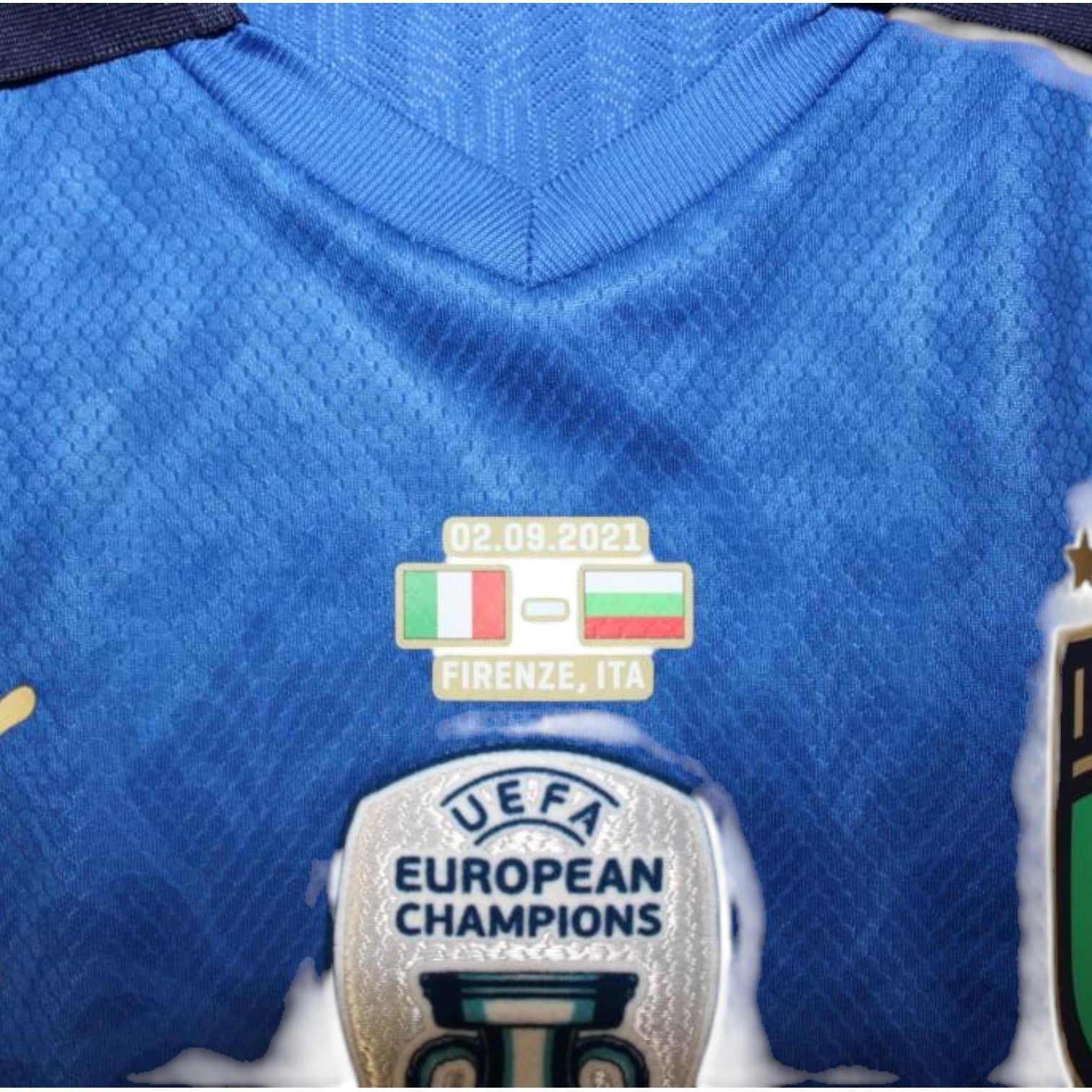 Matchday patch Italia vs Bulgaria 02-09-2021 Firenze – maglia Player Issued Insigne N.10 – Puma Ultraweave 2021