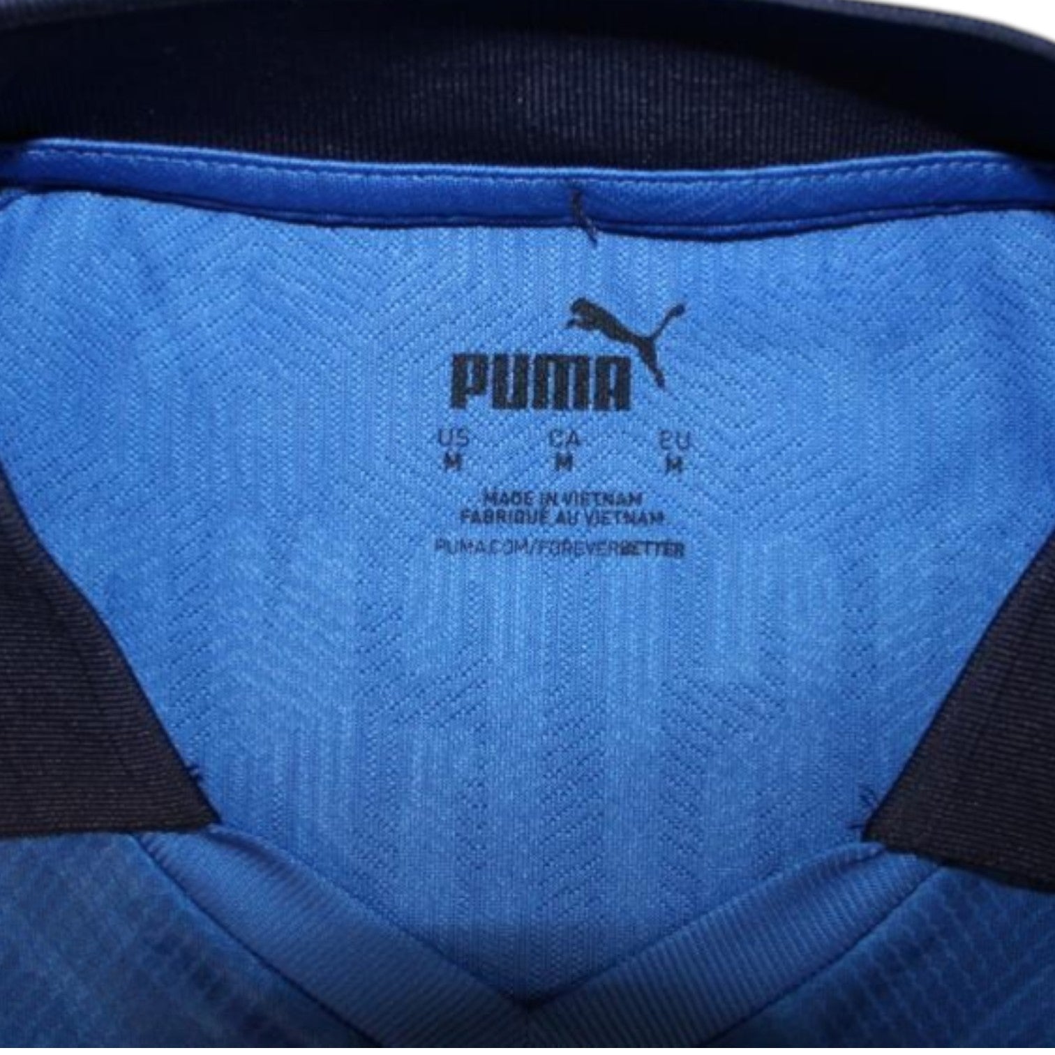 Etichetta interna maglia Italia Home 2021 Puma Ultraweave – taglia M – Made in Vietnam – Player Issued Insigne