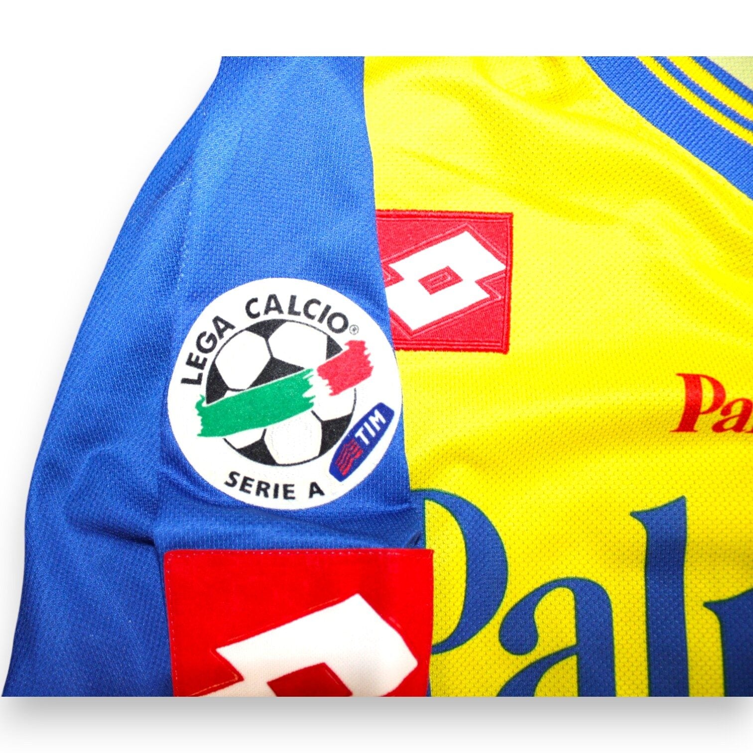 Dettaglio patch Lega Calcio Serie A TIM maglia Chievo Verona 2003-04 Player Issued – Lotto – stagione ufficiale