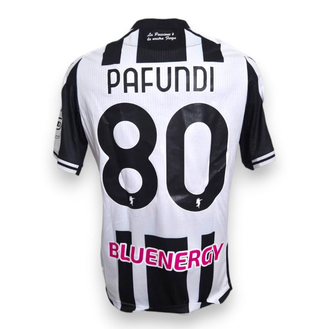 Maglia Udinese Home 2022-23 Player Issued Simone Pafundi numero 80 – Macron – back sponsor Bluenergy – La Passione è la nostra Forza