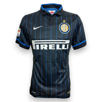 Maglia Inter Milan Home 2014-15 Player Issued fronte – Nike Dri-Fit – sponsor Pirelli – croce di San Giorgio – condizioni Good