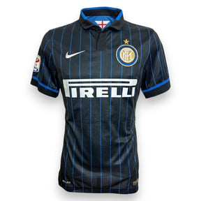 Maglia Inter Milan Home 2014-15 Player Issued fronte – Nike Dri-Fit – sponsor Pirelli – croce di San Giorgio – condizioni Good