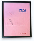 Frame Legends autografato Pantani Simoni Garzelli – maglia evento rosa Pavia per il Giro d'Italia 2003 – 3 autografi originali in cornice nera 42x52 cm