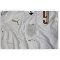 Dettaglio match detail maglia Italia Away Player Issued Pellè 2016 – MKD-ITA 09.10.2016 Skopje – Qualificazioni FIFA World Cup 2018