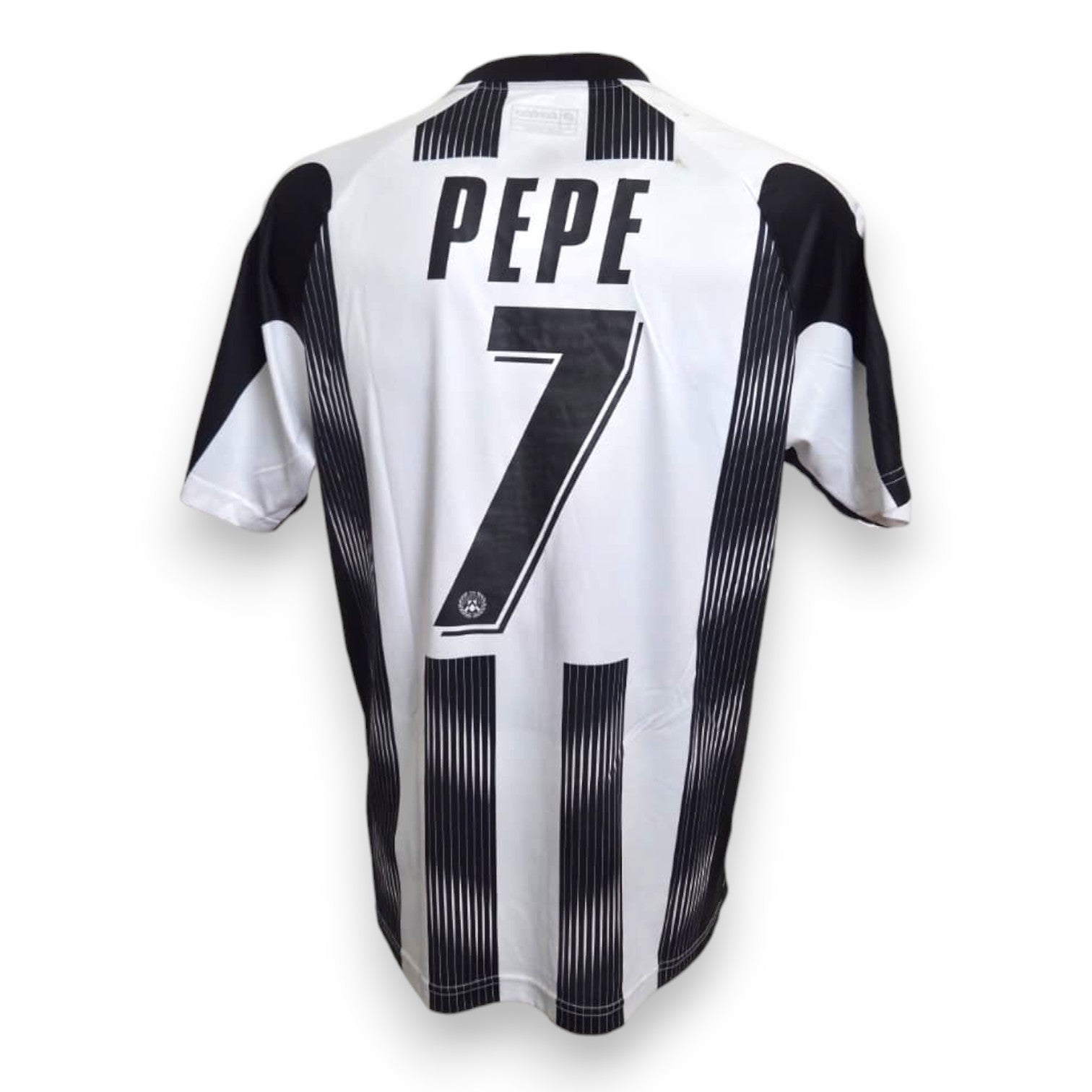 Maglia Udinese Home 2007-08 Player Issued Simone Pepe numero 7 – Lotto – patch Lega Calcio Serie A TIM – stemma Udinese 1896