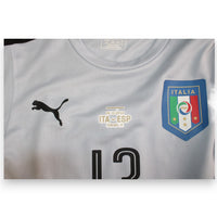 Dettaglio patch ITA-ESP 06.10.2016 Torino maglia portiere Player Issued Perin – Qualificazioni Mondiali Russia 2018