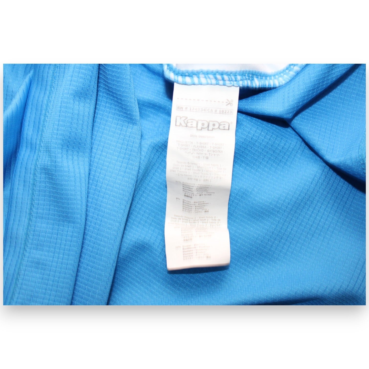 Etichetta interna Kappa maglia SSC Napoli Home 2020-21 Player Issued – versione GARA – Andrea Petagna N.37