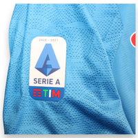 Dettaglio patch Serie A TIM 2020-2021 manica destra – maglia SSC Napoli Home Petagna Player Issued N.37