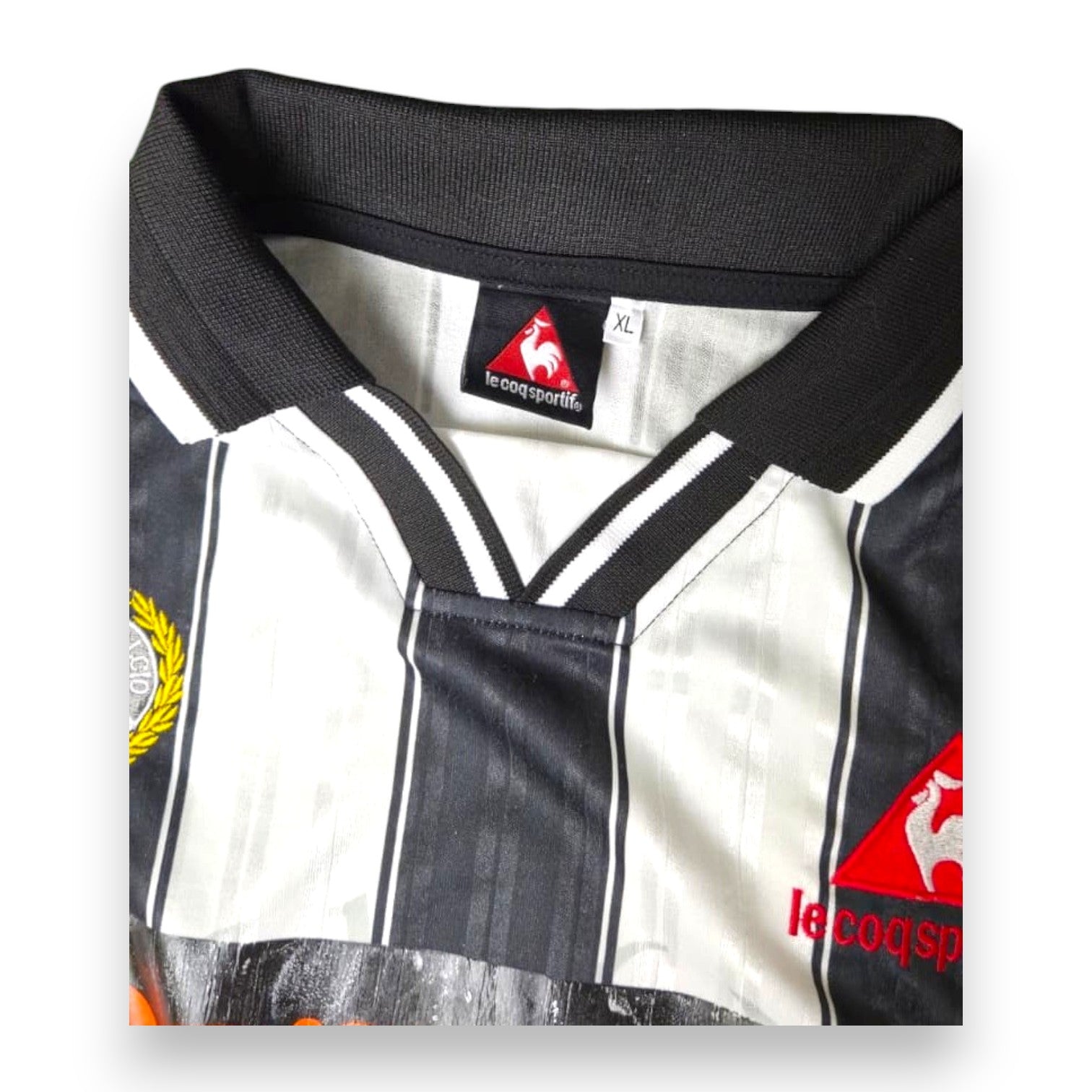 Etichetta taglia XL Le Coq Sportif maglia Udinese Home 2002-03 Player Issued – numero 26 Mirko Pieri