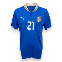 Maglia Italia Home 2010-11 fronte – Andrea Pirlo numero 21 – Puma – Mondiali Sudafrica 2010