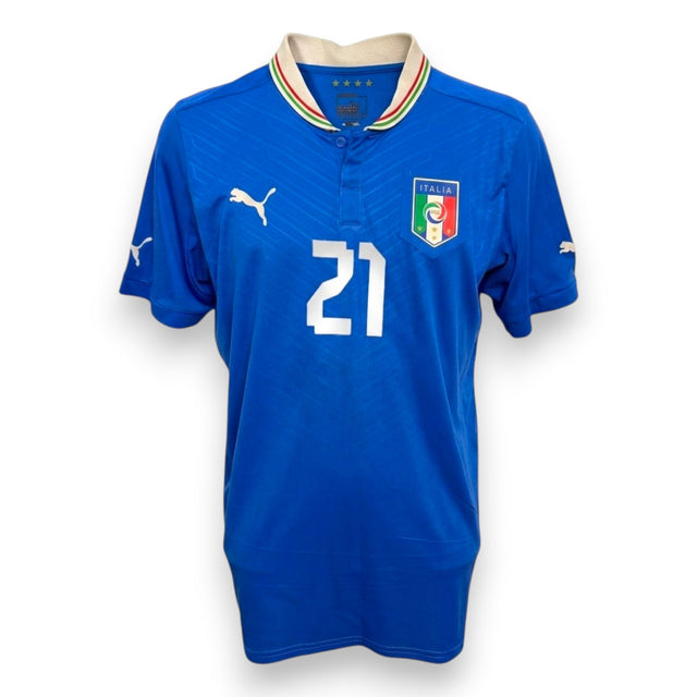 Maglia Italia Home 2010-11 fronte – Andrea Pirlo numero 21 – Puma – Mondiali Sudafrica 2010