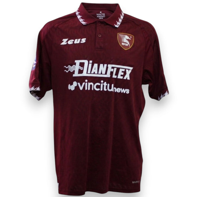Fronte maglia US Salernitana 1919 Home 2023-24 Player Issued – Zeus – sponsor DianFlex Vincitu News – Serie A TIM