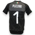 Maglia portiere Italia GK 2017-18 Player Issued Alessandro Plizzari numero 1 – Puma evoKNIT – nero grigio geometrico