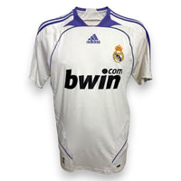 Maglia Real Madrid Home 2007-08 Adidas bwin – bianca con dettagli viola – Raúl Store