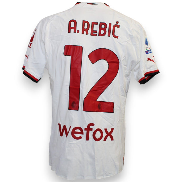Retro maglia AC Milan Away 2022-23 Player Issued Ante Rebic numero 12 – Puma Emirates – Serie A – taglia M