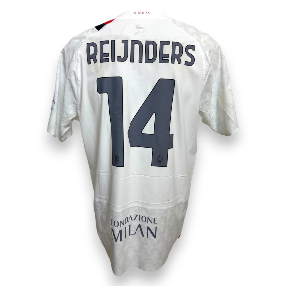 Retro maglia AC Milan Away 2023-24 Reijnders numero 14 – versione Store Authentic Puma – Fondazione Milan