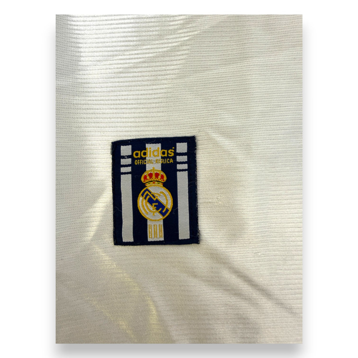 Patch Adidas Official Replica con stemma Real Madrid – maglia Home 1998-99 vintage originale