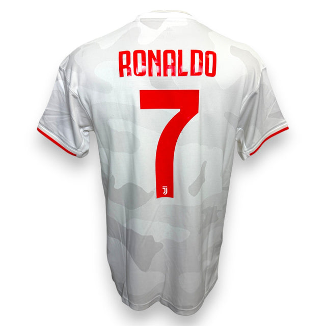 Retro maglia Juventus Away 2019-20 Cristiano Ronaldo numero 7 – Store adidas – grafica camouflage bianca e grigia