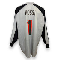 Maglia Milan GK 2001-02 Vintage Store Sebastiano Rossi numero 1 nameset replica – Adidas Opel – grigio nero