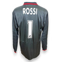 Maglia Milan GK 1996-97 Vintage Store Sebastiano Rossi numero 1 nameset replica – Lotto Opel – nero antracite