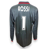 Maglia Milan GK 1996-97 Vintage Store Sebastiano Rossi numero 1 nameset replica – Lotto Opel – nero antracite