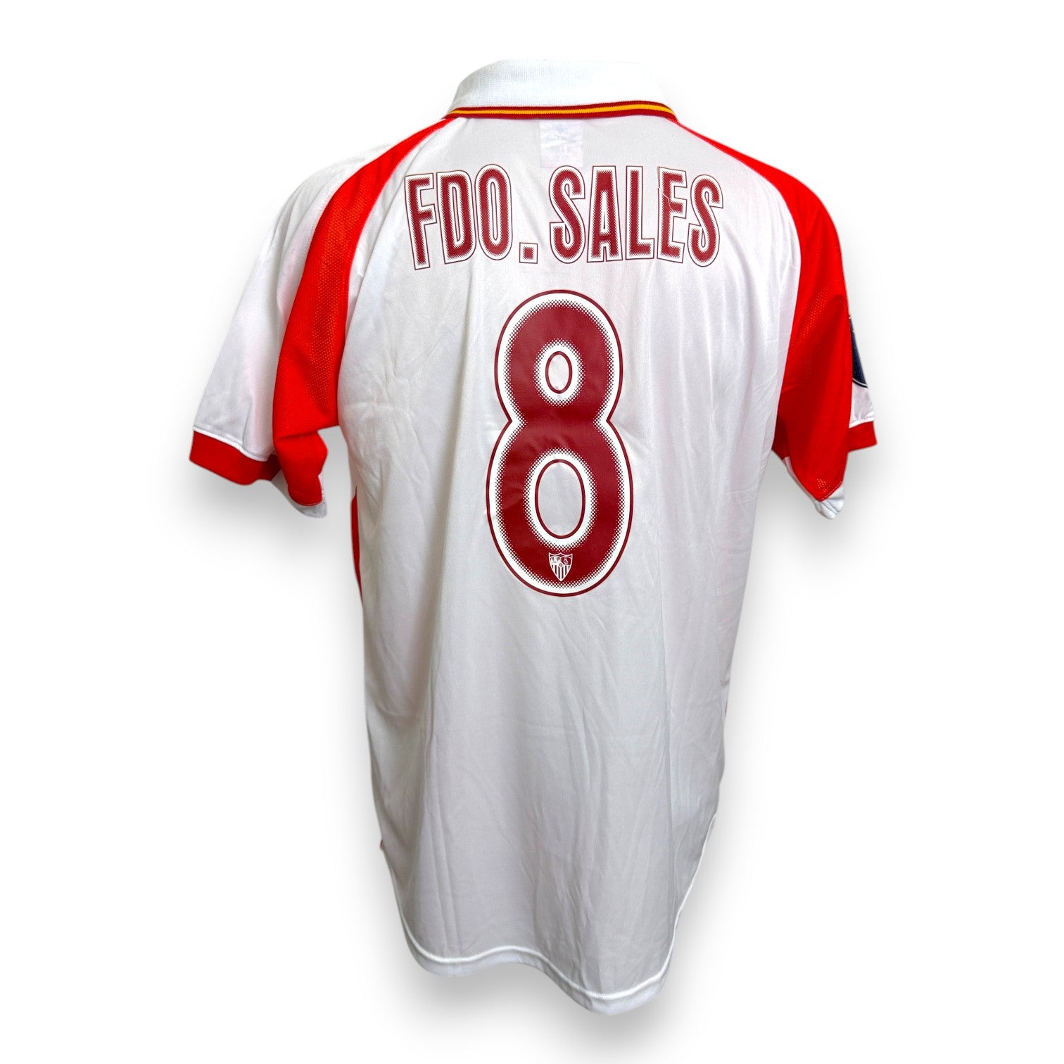 Maglia Siviglia FC European Home 2004-05 Player Issued Fernando Sales numero 8 – Joma – taglia L – condizioni Excellent