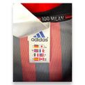 Dettaglio collo interno maglia Milan Centenario 1999-00 Adidas – nastro 100 Milan – taglia L
