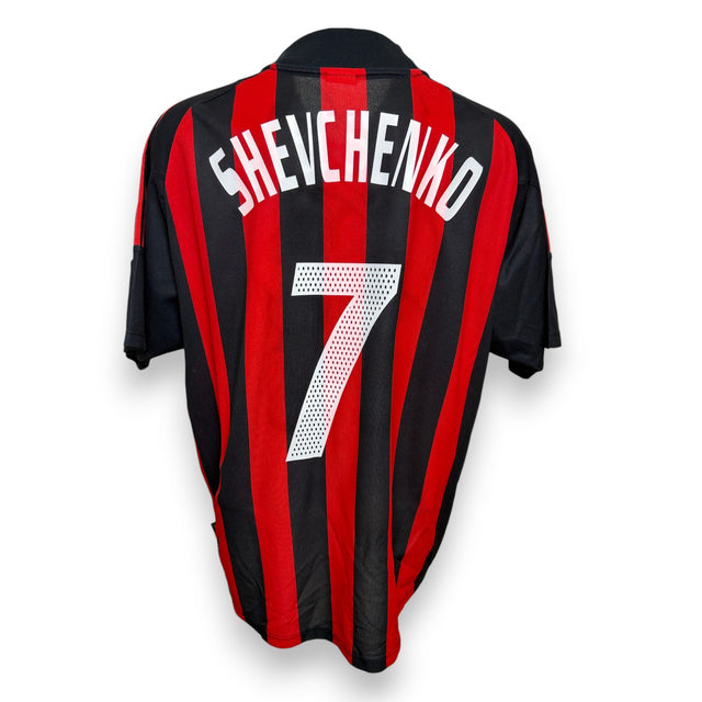 Maglia Milan Home 2002-03 Vintage Store Andriy Shevchenko numero 7 nameset replica – Adidas Opel – rossonero