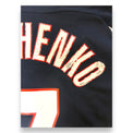 Dettaglio numero 7 e nameset replica Shevchenko maglia Milan Third 1999/2000 – usura vintage della stampa