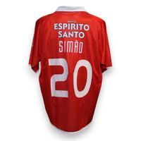 Maglia SL Benfica Home 2001-02 Vintage Player Issued Simão Sabrosa numero 20 – adidas – sponsor retro Banco Espírito Santo