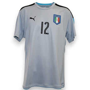 Maglia portiere Italia GK Home Euro 2016 Player Issued numero 12 fronte – Puma – badge FIGC – taglia XL