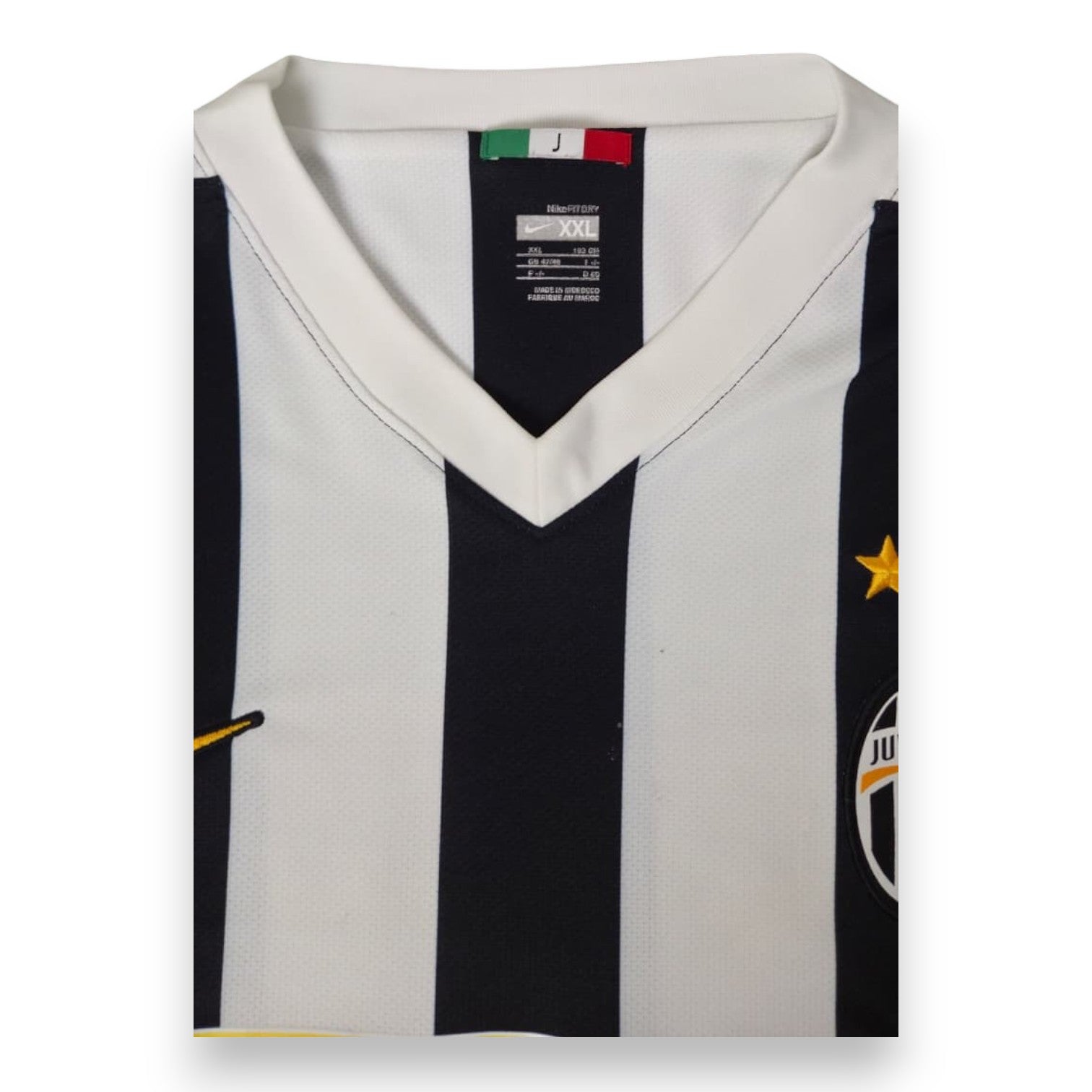 Etichetta colletto Nike Fit Dry taglia XXL – maglia Juventus 2008-09