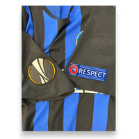 Dettaglio patch UEFA Europa League e UEFA Respect maglia Inter Milan 2018-19 Player Issued Škriniar N.37