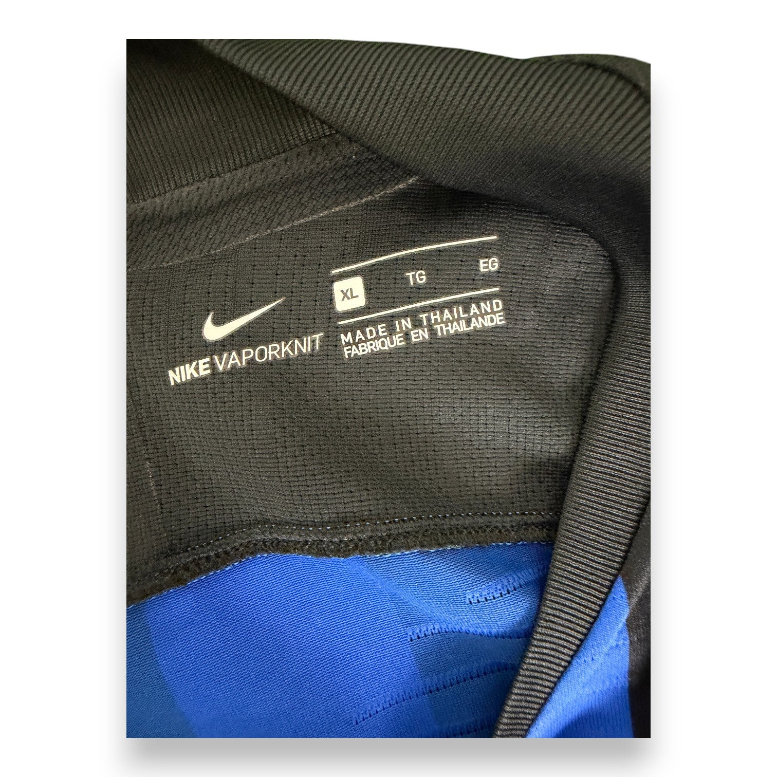 Etichetta taglia XL Nike Vaporknit maglia Inter Milan Home 2018-19 Player Issued – Made in Thailand