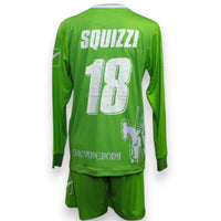 Kit portiere ChievoVerona 2014-15 Player Issued Lorenzo Squizzi numero 18 – Givova – manica lunga – verde lime