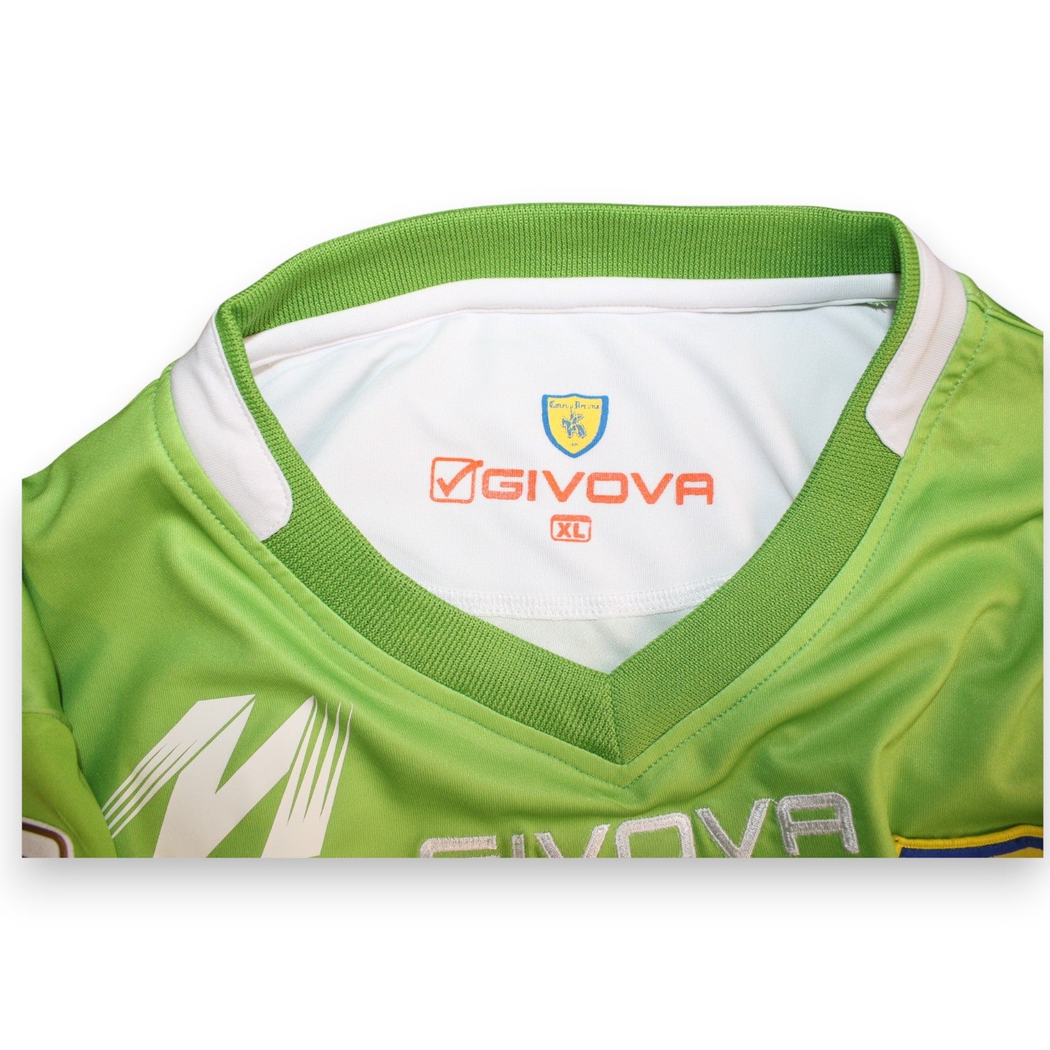 Etichetta interna Givova taglia XL – kit portiere ChievoVerona 2014-15 Player Issued Lorenzo Squizzi