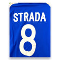Dettaglio flock retro maglia Brescia Calcio 2005-06 Player Issued – nome Strada numero 8 – usura da conservazione
