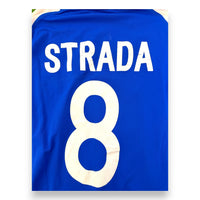 Dettaglio flock retro maglia Brescia Calcio 2005-06 Player Issued – nome Strada numero 8 – usura da conservazione