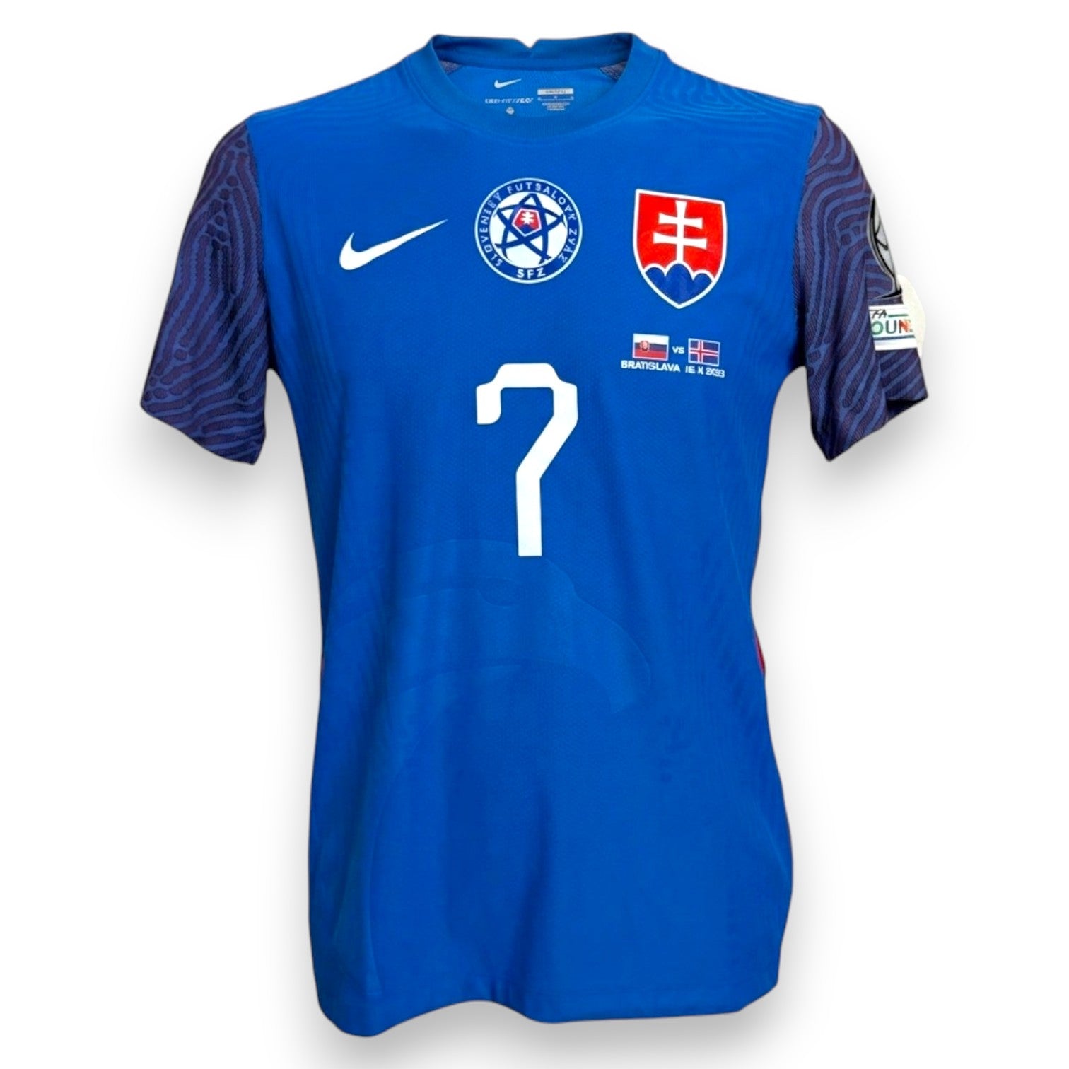 Maglia Slovacchia Home 2023 Player Issued Suslov N.7 – Nike Dri-FIT ADV – Slovakia vs Iceland Bratislava 16.11.2023 – Euro 2024