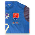 Dettaglio partita stampata maglia Slovacchia Home 2023 – Slovakia vs Iceland Bratislava 16.11.2023 – Player Issued Suslov – Euro 2024 Qualifying