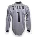Maglia portiere FC Internazionale GK 2002-03 Store Vintage manica lunga – Francesco Toldo numero 1 – Nike Team – taglia S – condizioni Excellent
