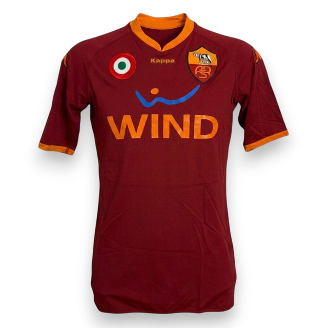 Fronte maglia AS Roma Home 2007-08 Kappa – sponsor WIND – coccarda Coppa Italia – stemma AS Roma classico – Player Issued Tonetto
