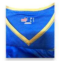 Dettaglio colletto oro e taglia L – maglia Italia Home 2008 Puma Toni