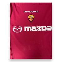 Dettaglio crepe sponsor Mazda maglia Roma Home 2003-04 – condizioni Fair – difetto dichiarato