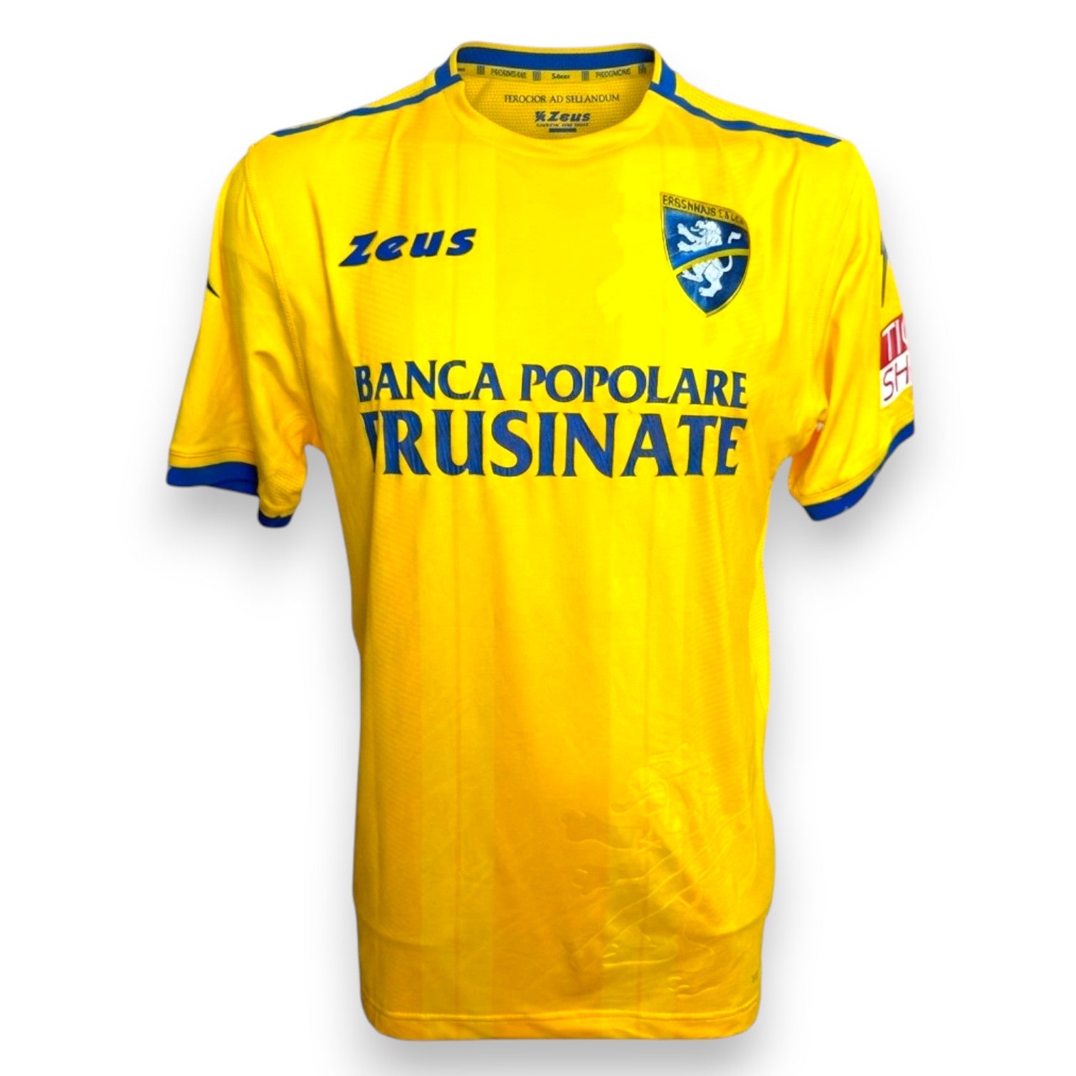 Maglia Frosinone Calcio Home 2018-19 Player Issued fronte – Zeus – sponsor Banca Popolare Frusinate – condizioni Excellent – Serie A