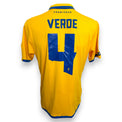 Maglia Frosinone Calcio Home 2019-20 Player Issued Francesco Verde numero 4 – Zeus – taglia L – condizioni Excellent – Serie B