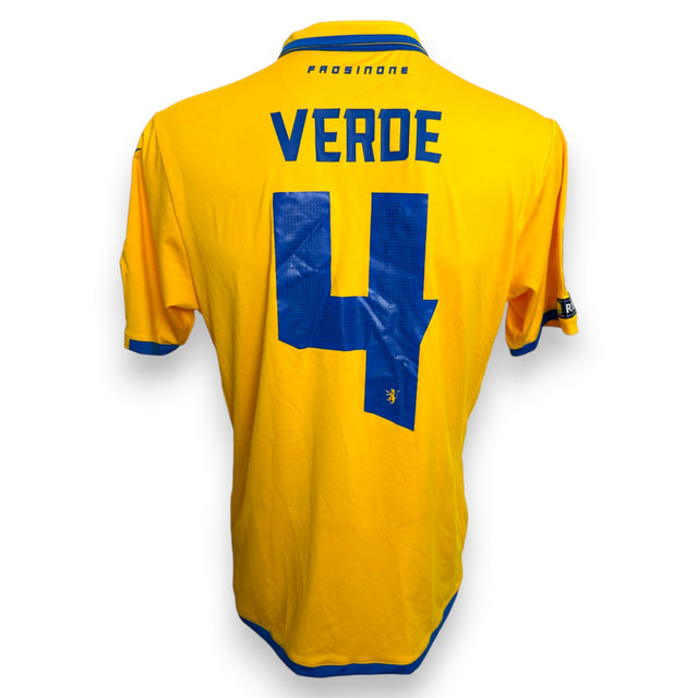 Maglia Frosinone Calcio Home 2019-20 Player Issued Francesco Verde numero 4 – Zeus – taglia L – condizioni Excellent – Serie B